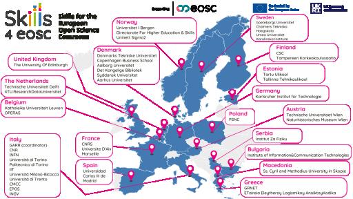 Skills4 EOSC project partners v3 blue&lightgray