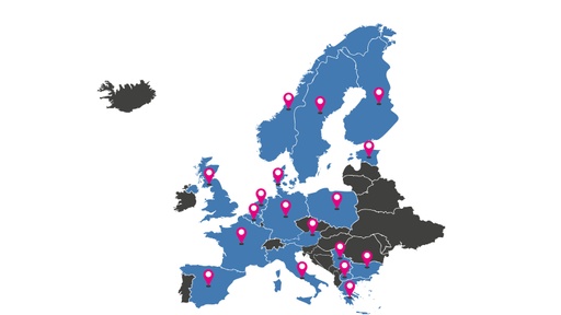 Skills4 EOSC countries blue&mediumgray