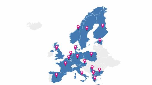 Skills4 EOSC countries blue&lightgray