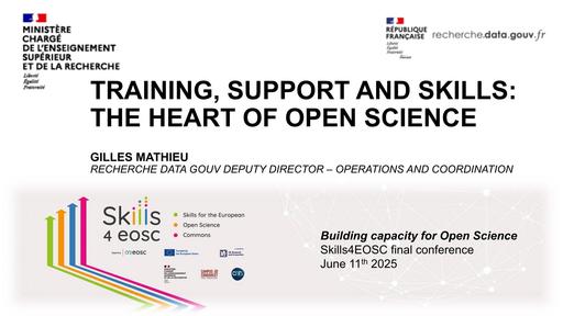 1 - Training Support And Skills: The Heart Of Open Science